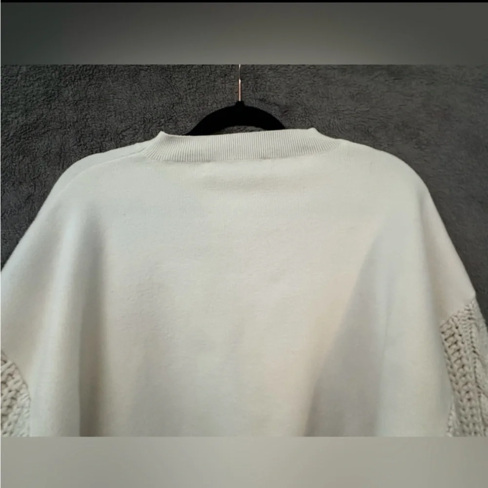 ZARA Knitted Sweater Woman’s Size Small Ivory Oversized Wool Soft Cottagecore - Picture 12 of 15